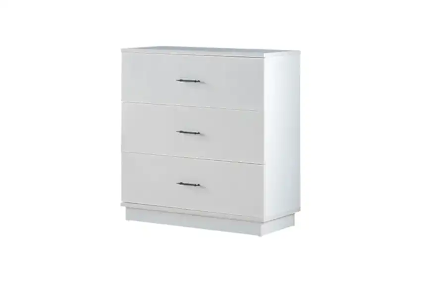 Seta Beyaz Şifonyer 3 Çekmeceli